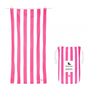 Portatile Dock & Bay Piccolo Rosa Rosa Stile Classico asciugare aapidamente Asciugamano da Spiaggia con Custodia da Viaggio 100cm x 50cm 